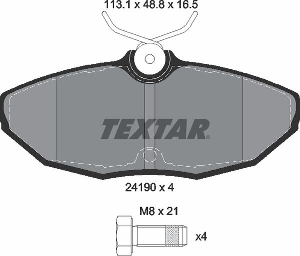 Textar Brake Pad Set - 2419001