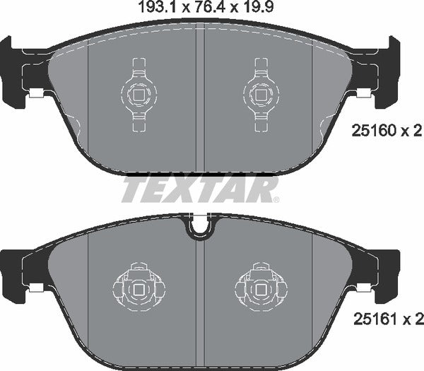 Textar Brake Pad Set - 2516002