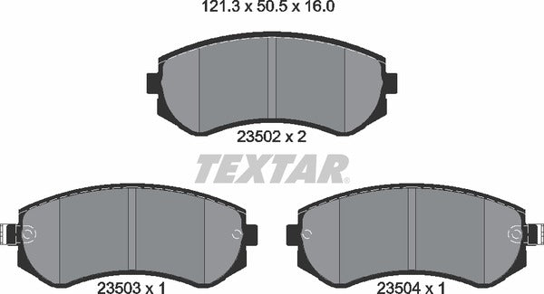 Textar Brake Pad Set - 2350201