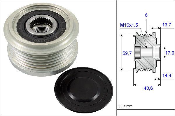 INA Alternator Freewheel Clutch - Part No - 535022810