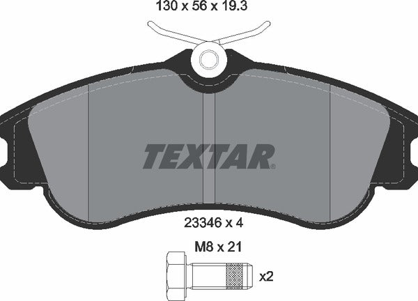 Textar Brake Pad Set - 2334602