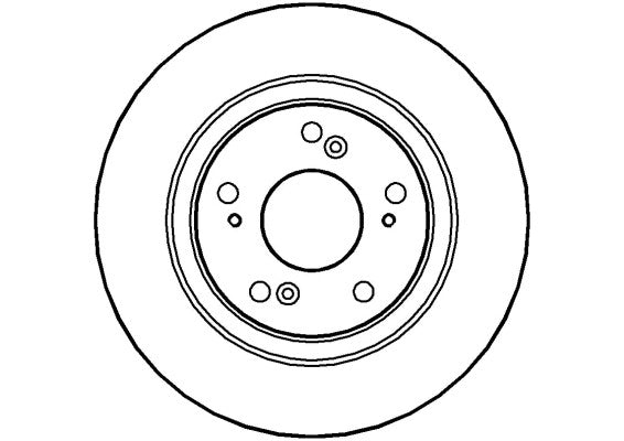 Disctech Brake Disc - Fits Honda, Hyundai - ABD2743 - Rear Axle
