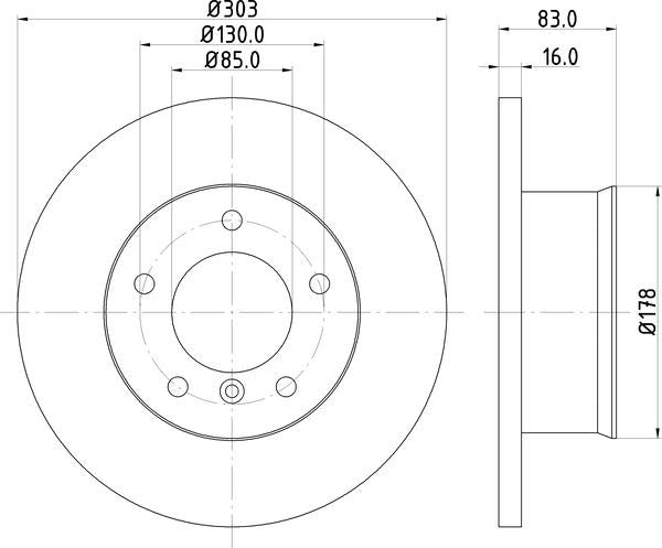 Mintex Brake Discs fits -MercedesBenz Puch S270:4 MDC671 (also fits other vehicles)