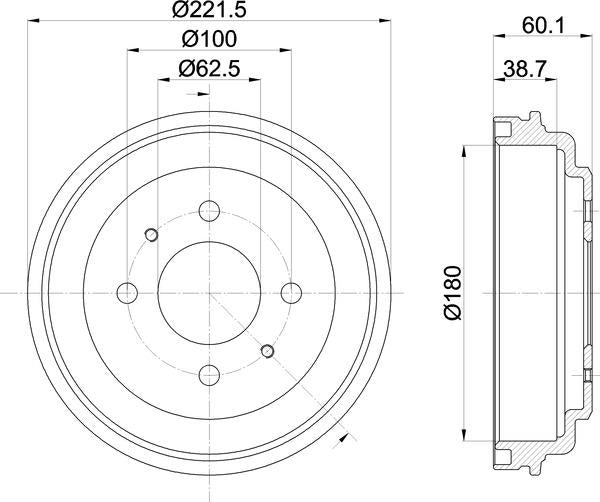 Mintex Brake Drum (Single) fits -Hyundai MBD355 (also fits other vehicles)