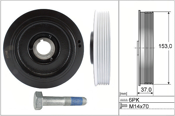 INA Belt Pulley Set Crankshaft Part No - 544005820