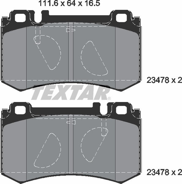 Textar Brake Pad Set - 2347801