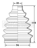 First Line Cv Joint Boot Kit Part No -FCB6232