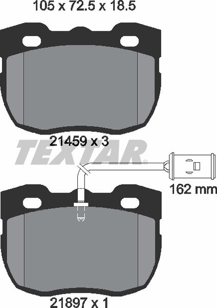 Textar Brake Pad Set - 2145902