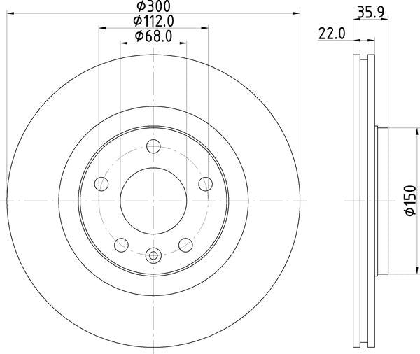 Mintex Brake Discs fits -Audi S238:4 MDC1991 (also fits other vehicles)