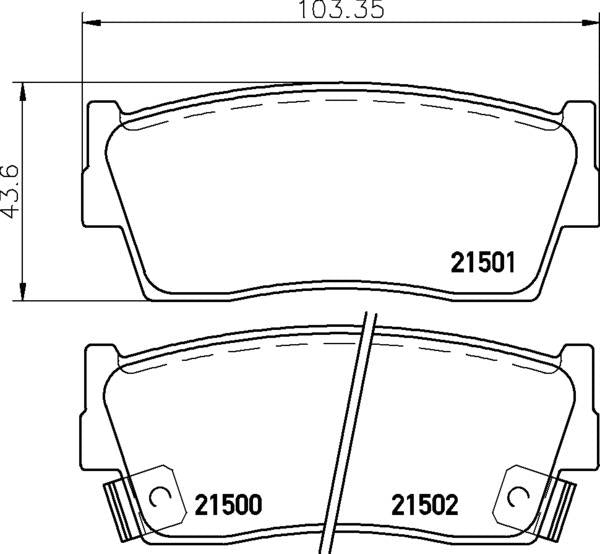 Mintex Brake Pad Set fits -Suzuki MDB1464 (also fits other vehicles)