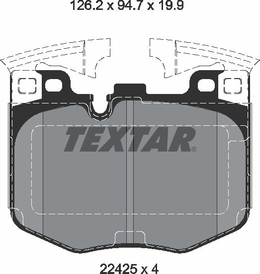 Textar Brake Pad Set - 2242501