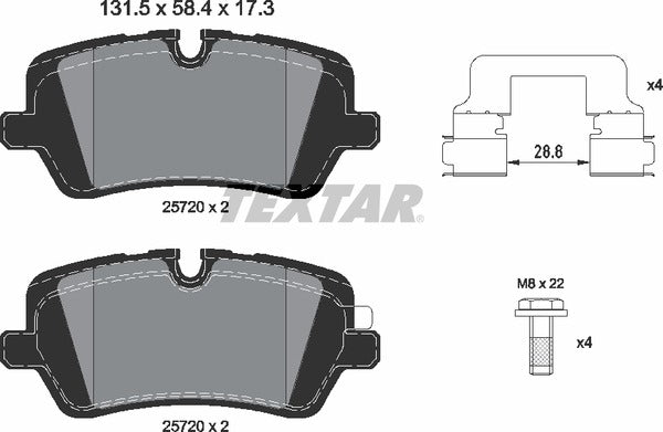 Textar Brake Pad Set - 2572001
