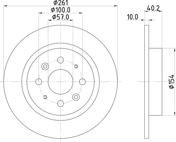 Mintex Brake Discs fits -Kia S302:5 MDC1827 (also fits other vehicles)