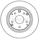 Borg & Beck Brake Disc Pair Part No -BBD4612