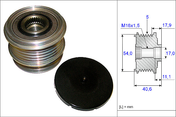INA Alternator Freewheel Clutch - Part No - 535012110