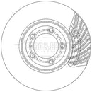 Borg & Beck Brake Disc Single Part No -BBD6226S
