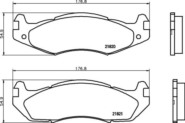 Mintex Brake Pad Set fits -Amc Hummer Jeep MDB1523 (also fits other vehicles)