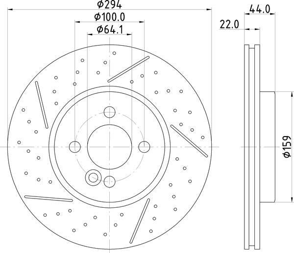 Mintex Brake Discs fits -Mini S258:5 MDC2235 (also fits other vehicles)