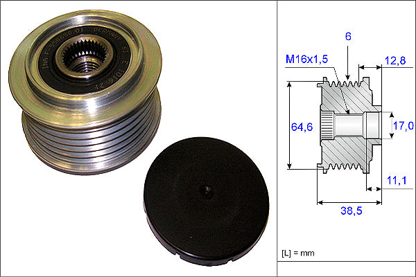 INA Alternator Freewheel Clutch - Part No - 535020110