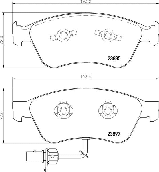 Mintex Brake Pad Set fits -Audi MDB2825 (also fits other vehicles)