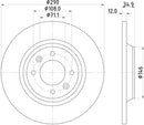 Mintex Brake Discs fits -Citroën DS (Capsa) Peugeot V360:5 MDC2268 (also fits other vehicles)