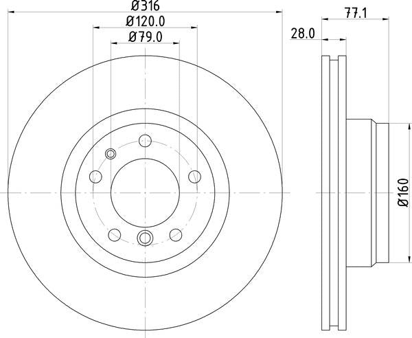 Mintex Brake Discs fits -BMW S240:4 MDC832 (also fits other vehicles)