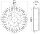 Mintex Brake Drum (Single) fits -Renault MBD409 (also fits other vehicles)