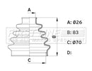 First Line Cv Joint Boot Kit Part No -FCB1005