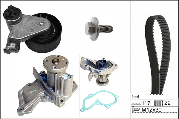 INA Water Pump & Timing Belt Set - Part No - 530073530