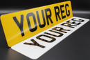 Standard Front or Rear Aluminium Number Plate 520 X 111 - QNP1
