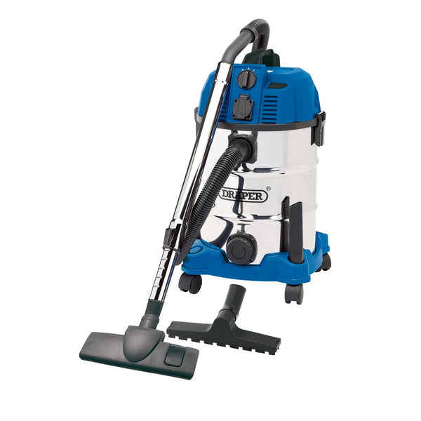 Wet and Dry Vacuum with Stainless Steel Tank and Integrated Power OutTake