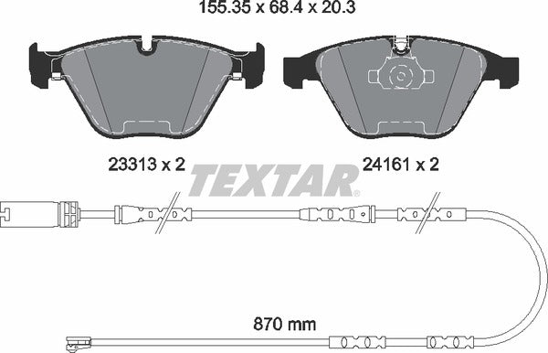Textar Brake Pad Set - 2331307