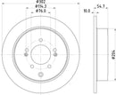 Mintex Brake Discs fits -Hyundai Kia V303:6 MDC2836C (also fits other vehicles)