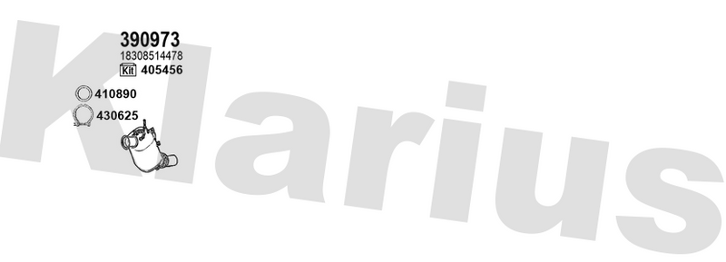 Klarius 390973 - Catalyst & Dpf Combined  - Fits BMW X1 2.0D