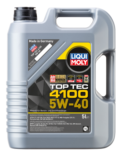 Liqui Moly - Top Tec 4100 5W40 5ltr