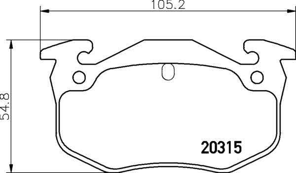 Mintex Brake Pad Set fits -Renault MDB1668 (also fits other vehicles)