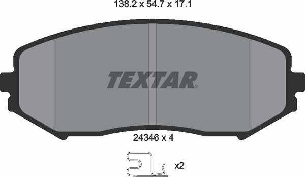 Suzuki, Brake Pad Set - Textar 2434601