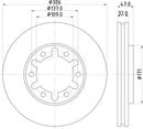 Mintex Brake Discs fits -Nissan S291:5 MDC1509 (also fits other vehicles)