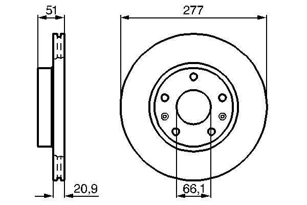 Bosch Brake Disc Pair Part No - 0986478992