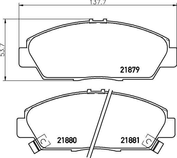 Mintex Brake Pad Set fits -Honda Rover MDB1635 (also fits other vehicles)