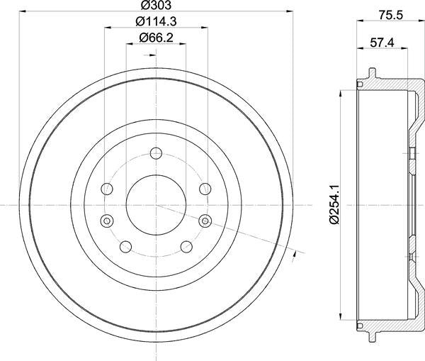 Mintex Brake Drum (Single) fits -Land Rover MBD332 (also fits other vehicles)