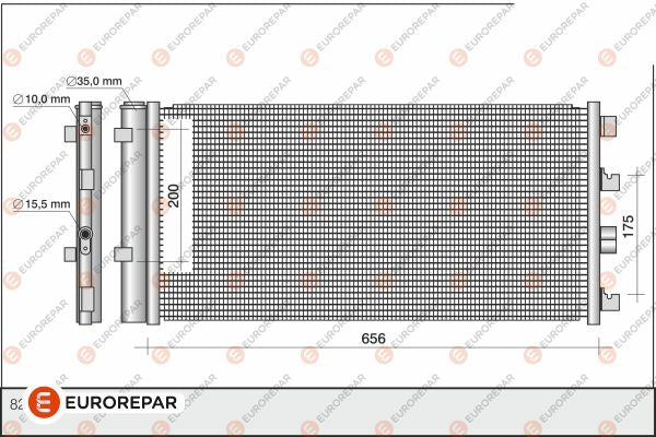 Eurorepar Air Conditioning Condenser - 1618100180