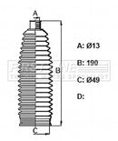 First Line Steering Gaiter Kit Part No -FSG3449