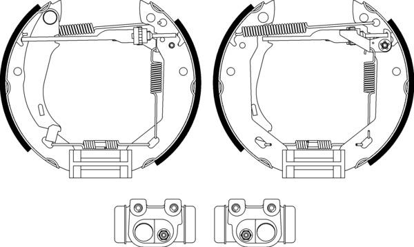 Mintex Brake Shoe Kits fits -Peugeot MSP074 (also fits other vehicles)