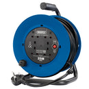 230V Heavy Duty Industrial Four Socket Cable Reel, 25m