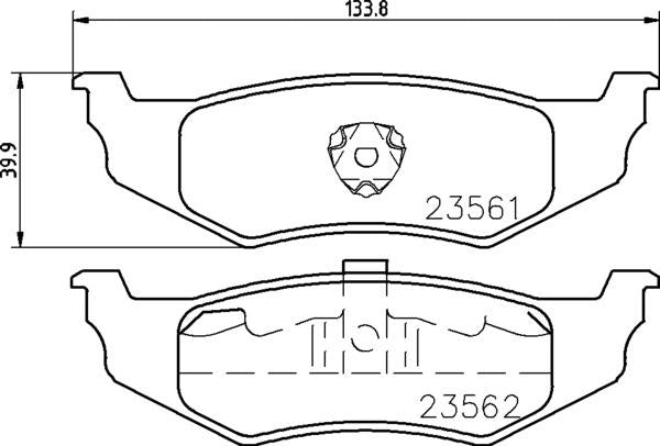 Mintex Brake Pad Set fits -Chrysler MDB2185 (also fits other vehicles)