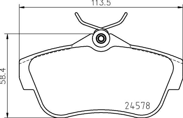 Mintex Brake Pad Set fits -Fiat MDB3445 (also fits other vehicles)