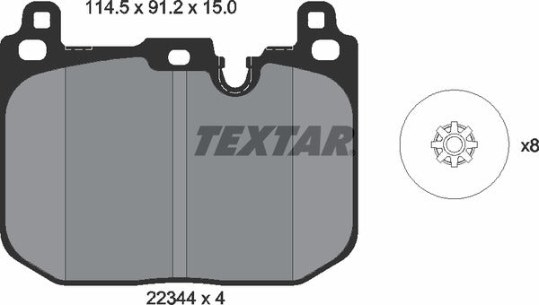 Textar Brake Pad Set - 2234401