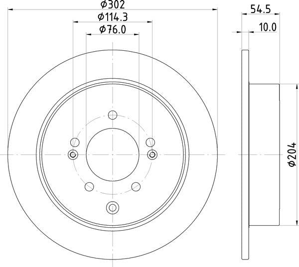 Mintex Brake Discs fits -Hyundai Kia S281:5 MDC2817C (also fits other vehicles)