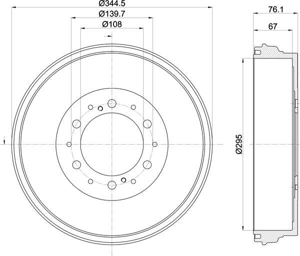 Mintex Brake Drum (Single) fits -Toyota MBD403 (also fits other vehicles)